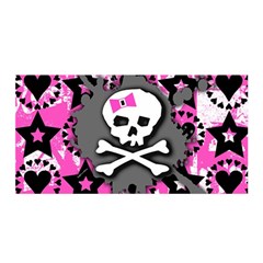 Pink Bow Skull Satin Wrap