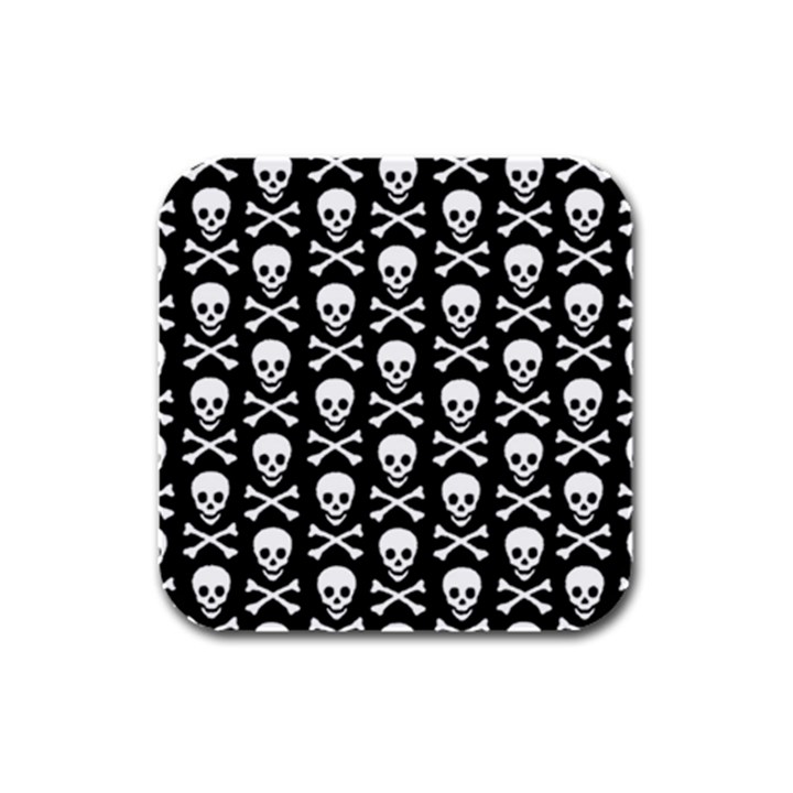 Skull and Crossbones Pattern Drink Coasters 4 Pack (Square)