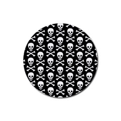 Skull And Crossbones Pattern Drink Coasters 4 Pack (round) by ArtistRoseanneJones