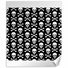 Skull And Crossbones Pattern Canvas 8  X 10  (unframed) by ArtistRoseanneJones