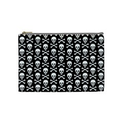 Skull And Crossbones Pattern Cosmetic Bag (medium) by ArtistRoseanneJones