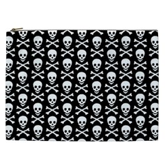 Skull And Crossbones Pattern Cosmetic Bag (xxl) by ArtistRoseanneJones