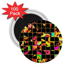 Pieces In Squares 2 25  Magnet (100 Pack)  by LalyLauraFLM