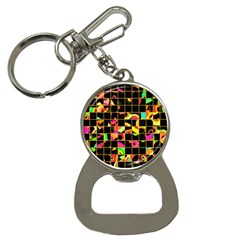 Pieces In Squares Bottle Opener Key Chain by LalyLauraFLM