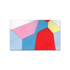 Colorful Pastel Shapes Sticker (rectangular) by LalyLauraFLM