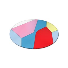Colorful Pastel Shapes Sticker Oval (100 Pack) by LalyLauraFLM
