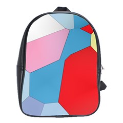 Colorful Pastel Shapes School Bag (xl) by LalyLauraFLM