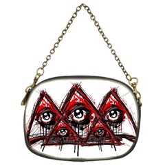 Red White Pyramids Chain Purse (two Sided)  by teeship