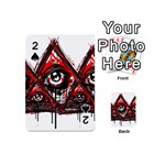Red White pyramids Playing Cards 54 Designs (Mini) Front - Spade2