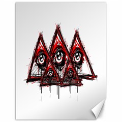 Red White Pyramids Canvas 12  X 16  (unframed)