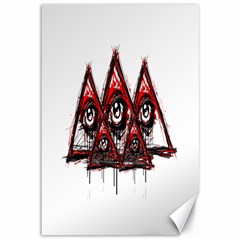 Red White Pyramids Canvas 12  X 18  (unframed)