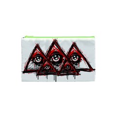 Red White Pyramids Cosmetic Bag (xs)