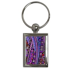 Stained Glass Tribal Pattern Key Chain (rectangle) by KirstenStar