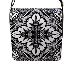 Doodle Cross  Flap Closure Messenger Bag (l) by KirstenStar