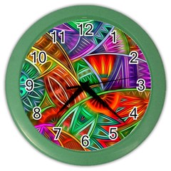 Happy Tribe Wall Clock (color) by KirstenStar