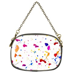 Multicolor Splatter Abstract Print Chain Purse (one Side) by dflcprints