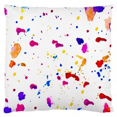 Multicolor Splatter Abstract Print Large Cushion Case (two Sided) 