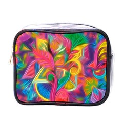 Colorful Floral Abstract Painting Mini Travel Toiletry Bag (one Side) by KirstenStar