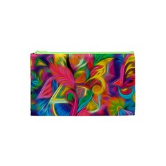 Colorful Floral Abstract Painting Cosmetic Bag (xs) by KirstenStar