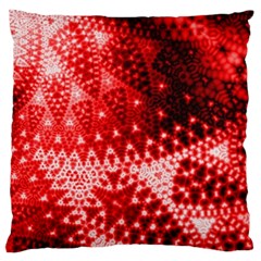 Red Fractal Lace Standard Flano Cushion Case (two Sides)