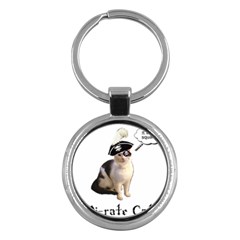 Pi-rate Cat Key Chain (round) by brainchilddesigns