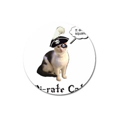 Pi-rate Cat Magnet 3  (round) by brainchilddesigns