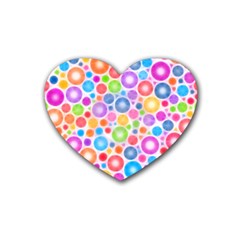 Candy Color s Circles Drink Coasters 4 Pack (heart)  by KirstenStar