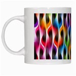 Rainbow Psychedelic Waves White Coffee Mug Left
