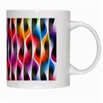 Rainbow Psychedelic Waves White Coffee Mug Right