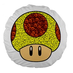 Really Mega Mushroom Large 18  Premium Flano Round Cushion  by kramcox