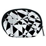 Shattered Life In Black & White Accessory Pouch (Medium) Back