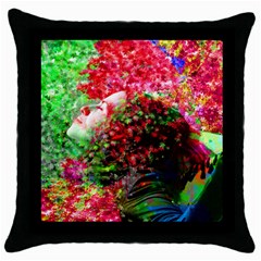 Summer Time Black Throw Pillow Case by icarusismartdesigns