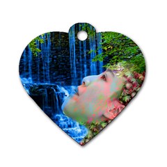 Fountain Of Youth Dog Tag Heart (one Sided)  by icarusismartdesigns