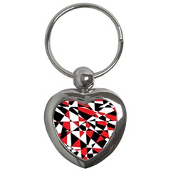 Shattered Life Tricolor Key Chain (heart) by StuffOrSomething