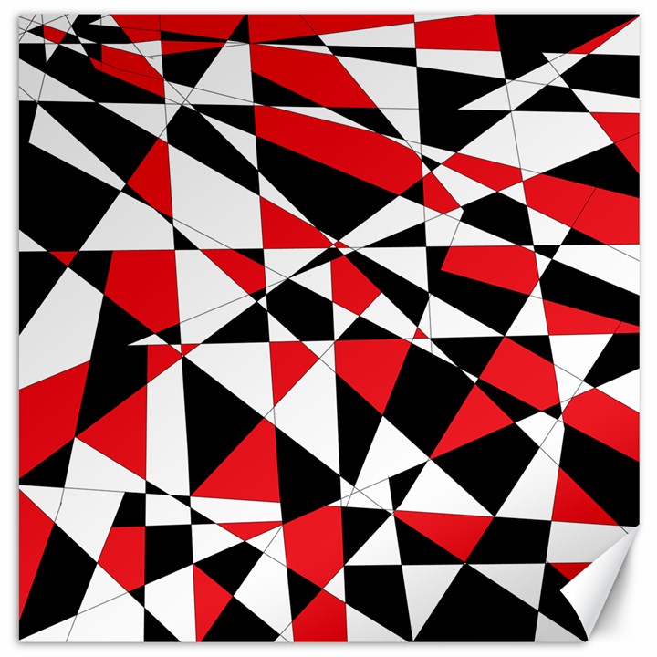 Shattered Life Tricolor Canvas 16  x 16  (Unframed)