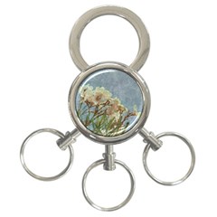 Floral Grunge Vintage Photo 3-ring Key Chain by dflcprints
