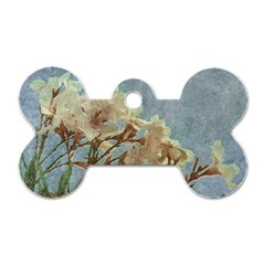 Floral Grunge Vintage Photo Dog Tag Bone (two Sided) by dflcprints