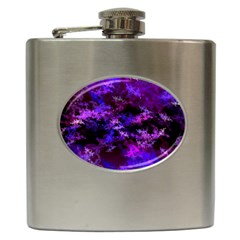 Purple Skulls Goth Storm Hip Flask by KirstenStar