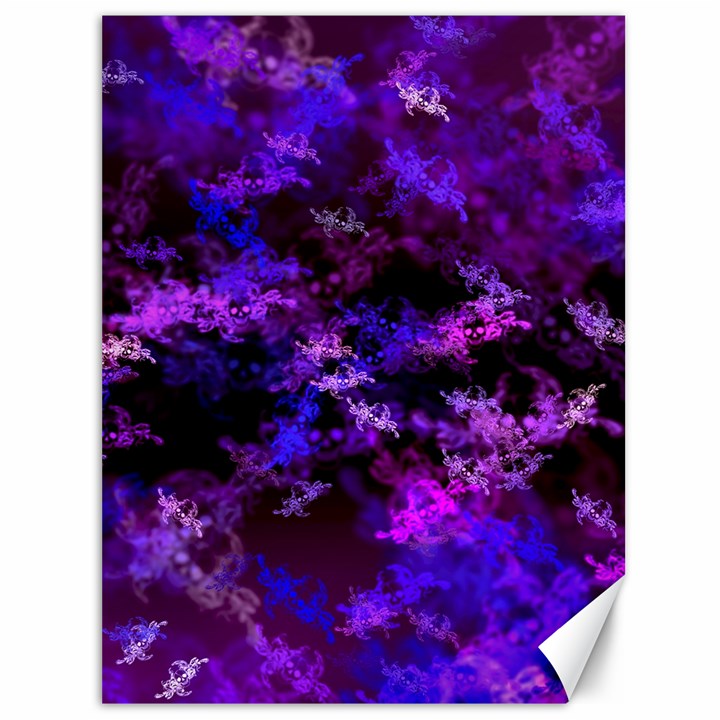 Purple Skulls Goth Storm Canvas 36  x 48  (Unframed)