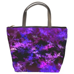 Purple Skulls Goth Storm Bucket Handbag