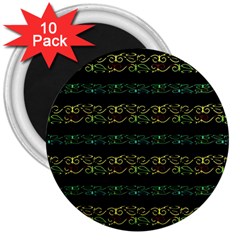 Modern Lace Stripe Pattern 3  Button Magnet (10 Pack) by dflcprints