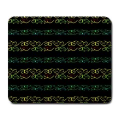 Modern Lace Stripe Pattern Large Mouse Pad (rectangle) by dflcprints
