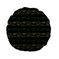 Modern Lace Stripe Pattern Standard 15  Premium Flano Round Cushion  by dflcprints