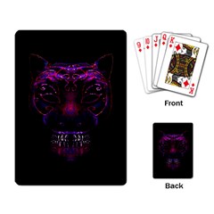 Creepy Cat Mask Portrait Print Playing Cards Single Design by dflcprints