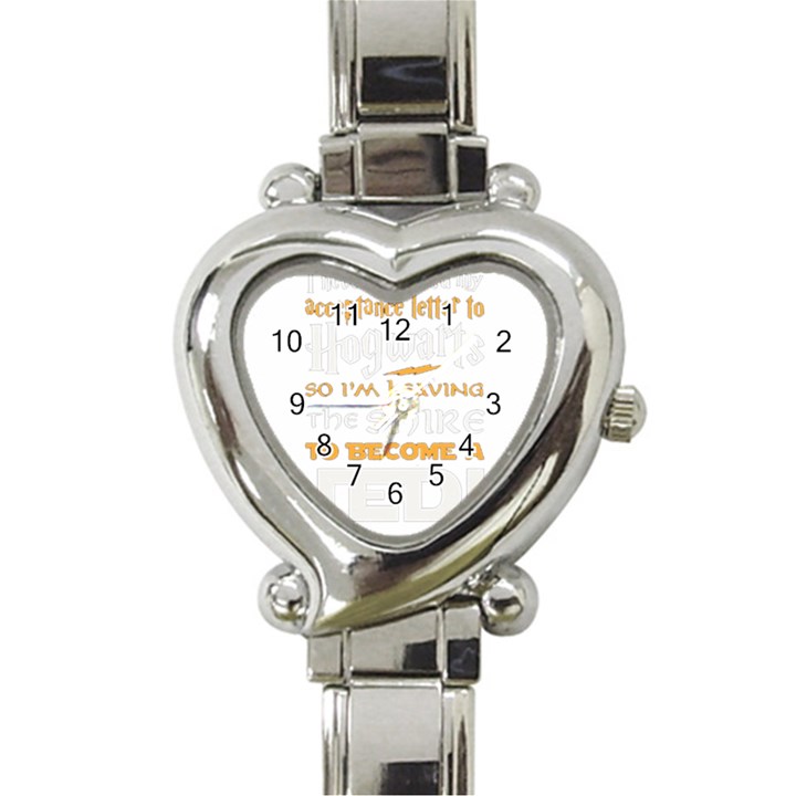 Howarts Letter Heart Italian Charm Watch 