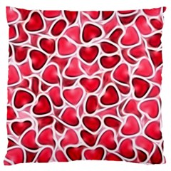 Candy Hearts Large Flano Cushion Case (One Side)