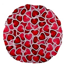 Candy Hearts Large 18  Premium Flano Round Cushion 