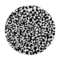 Black And White Blots Round Ornament by KirstenStar