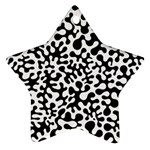 Black and White Blots Star Ornament (Two Sides) Front