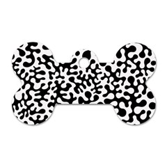 Black And White Blots Dog Tag Bone (two Sided) by KirstenStar